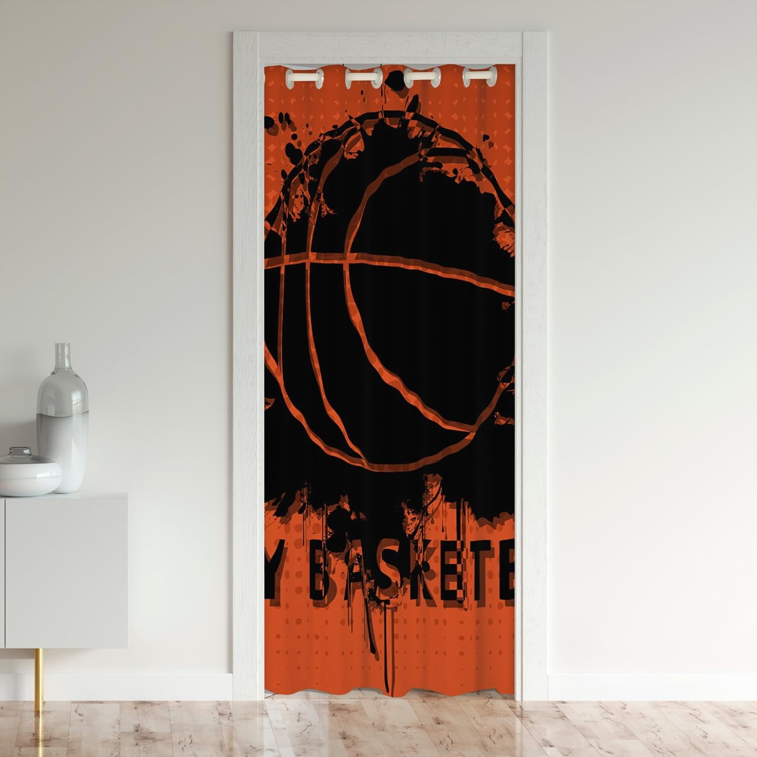 Basketball Court Sports Door Curtains Privacy Closet Curtain for Adult