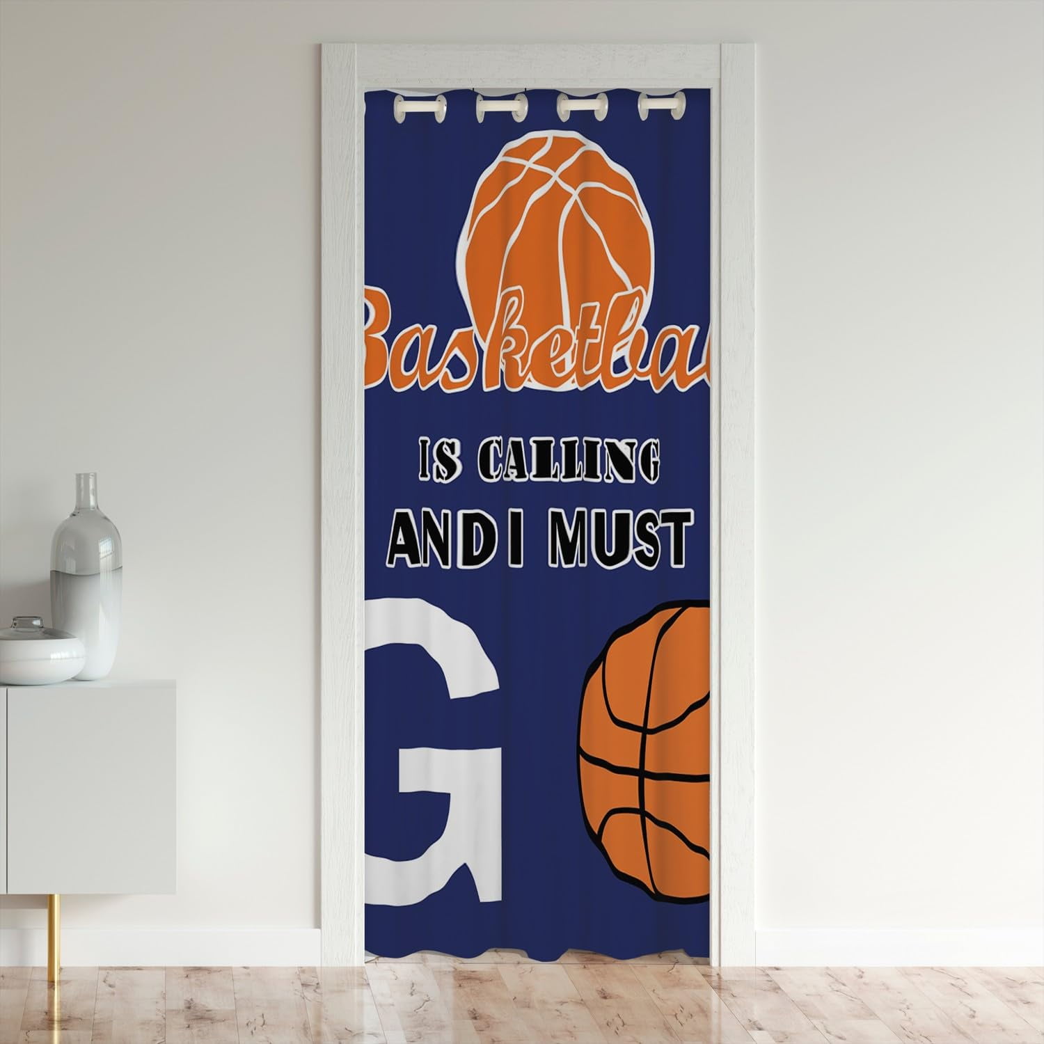 Basketball Court Sports Door Curtains Privacy Closet Curtain for Adult