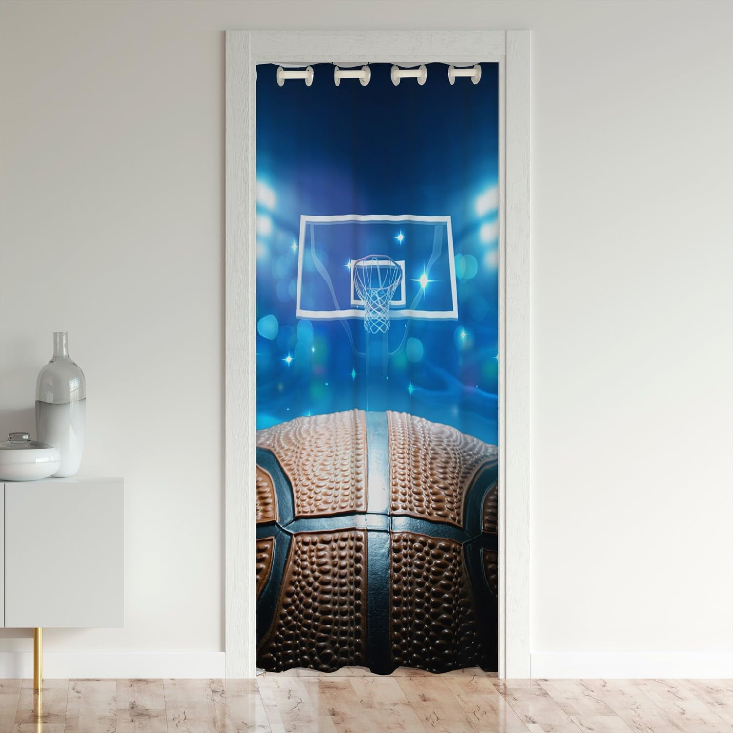 Basketball Court Sports Door Curtains Privacy Closet Curtain for Adult