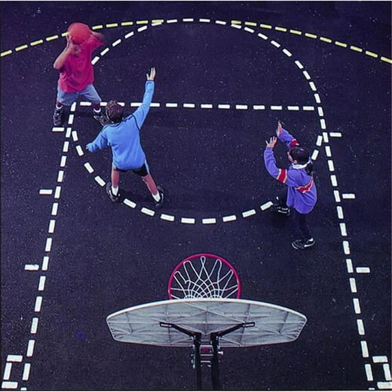 Basketball Court Stencil