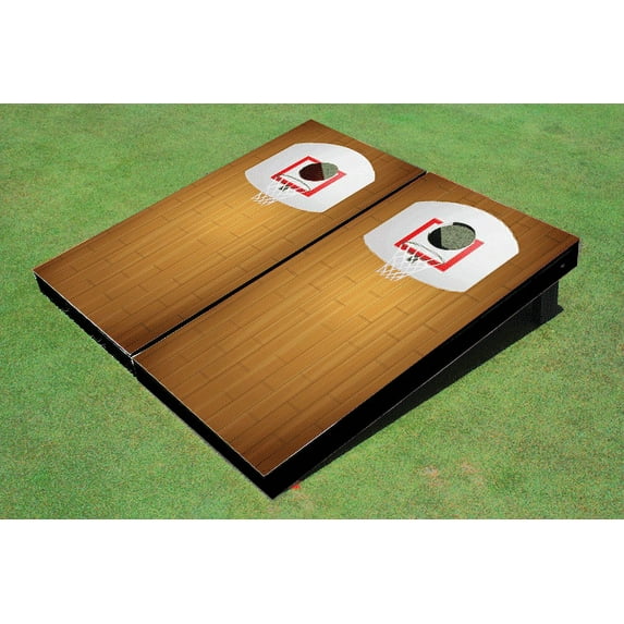 Basketball Court Themed Cornhole Board set