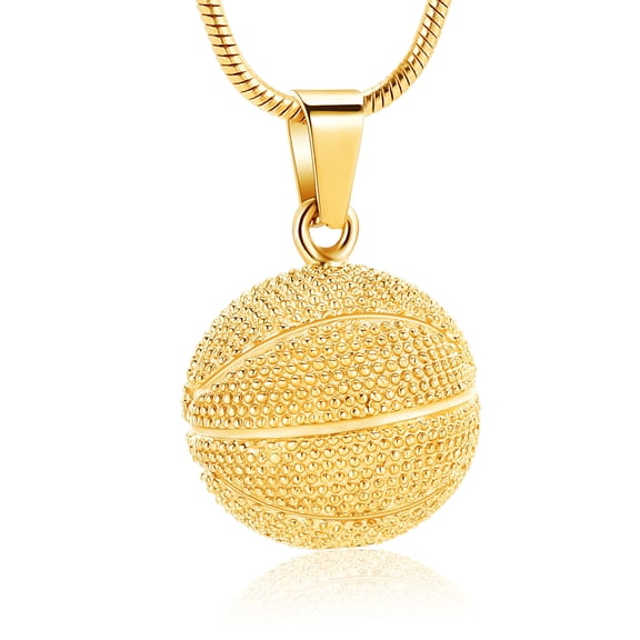Basketball Cremation Pendant Small Urns for Ashes Keepsake Urn Necklace Men Women Memorial Mini Urn for Memorial Sportman
