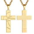 thumbnail image 1 of APSVO Gold Plated Basketball Themed Cross Necklace for Men Stuff Accessories Pendant Chain Christian Religious Birthday Jewelry Gifts Ideas Teen Son Dad Team Game Day Sports Athlete Age, 1 of 7