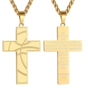 APSVO Gold Plated Basketball Themed Cross Necklace for Men Stuff Accessories Pendant Chain Christian Religious Birthday Jewelry Gifts Ideas Teen Son Dad Team Game Day Sports Athlete Age