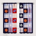 thumbnail image 1 of Basketball Curtains for Boys Bedroom Decor,Blue Red Navy Football Soccer Baseball Sports Window Treatment Set for Kid Teen Living Room Nursery 2 Panel Sets,42x54 Inch, 1 of 6