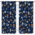 thumbnail image 1 of Basketball Curtains for Boys Bedroom, Kids Sports American Football Soccer Baseball Teens Men Gaming Theme Window Drapes Treatments for Kids Baby Room Living Room Nursey 2 Panels, 42"x63" Inch, 1 of 5