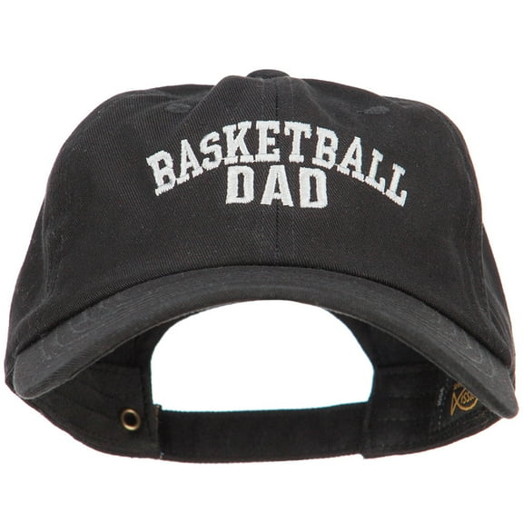 Basketball Dad Embroidered Unstructured Cotton Cap - Black OSFM