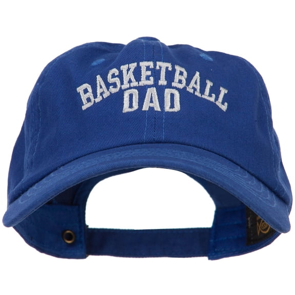 Basketball Dad Embroidered Unstructured Cotton Cap - Royal OSFM