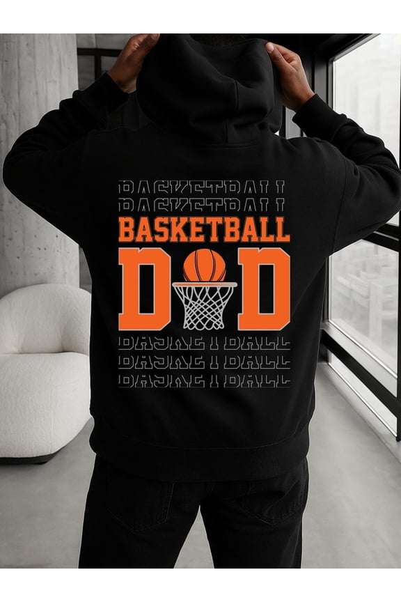Basketball Dad hoodies games men's sweater hoodie black Casual Outdoor Jogging & Fitness Training Pullover, Regular Fit, Hooded Design, Comfortable Pullover game funny Fashion Unisex hoodie