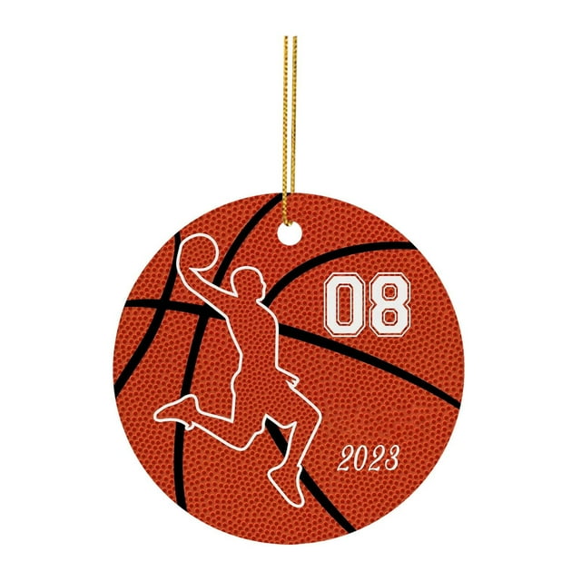 Basketball Decorations For Christmas Tree Realistic Printing Of