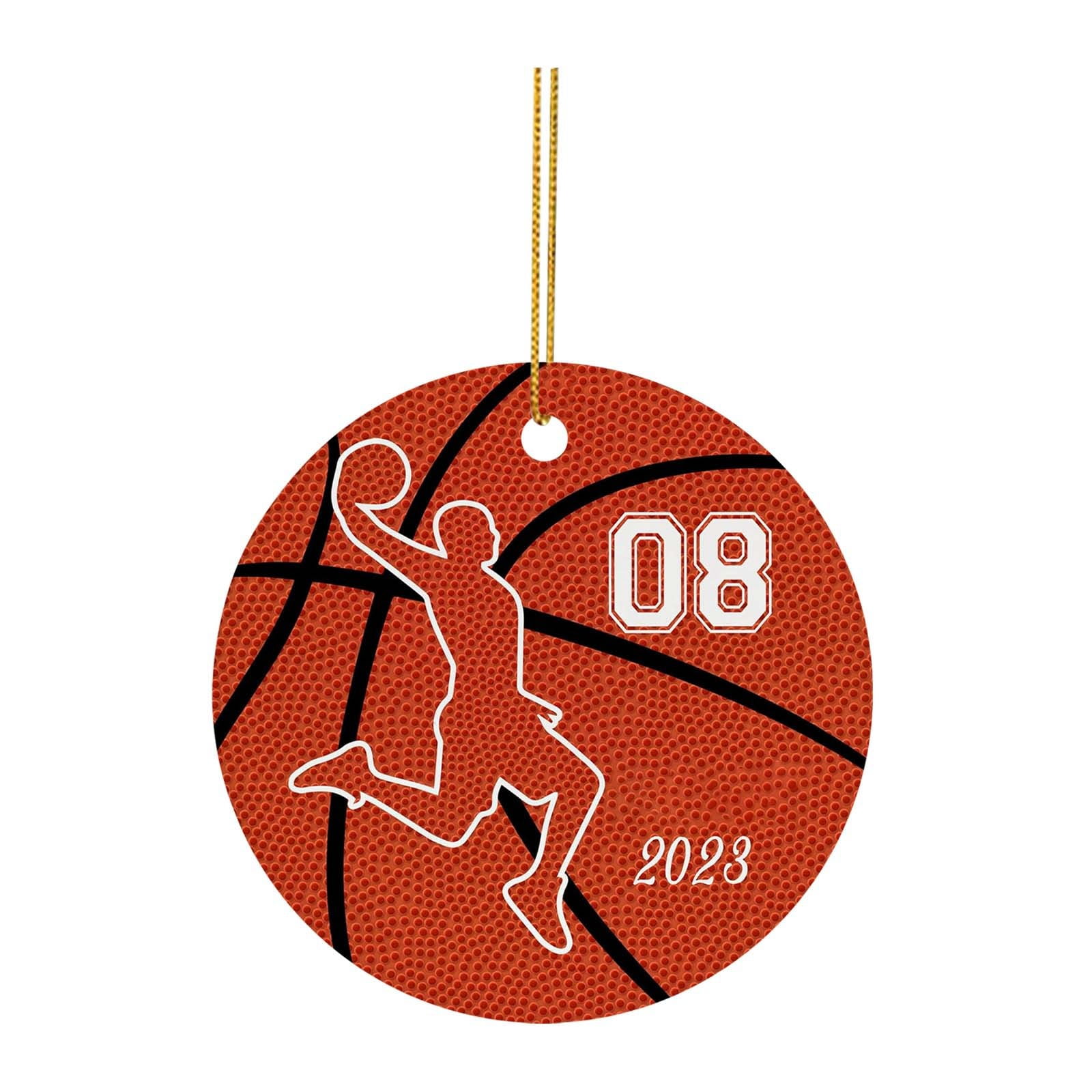 Basketball Decorations For Christmas Tree Realistic Printing Of
