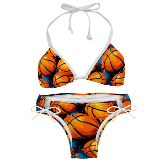 Basketball Detachable Sponge Adjustable Strap Bikini Set Two-Pack for Various Scenes