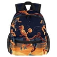 thumbnail image 1 of Basketball Diaper Backpack with Adjustable Shoulder Strap, Large Capacity, Printed Design, Lightweight | Book Bags, Airport Backpack, School Backpack, 1 of 6