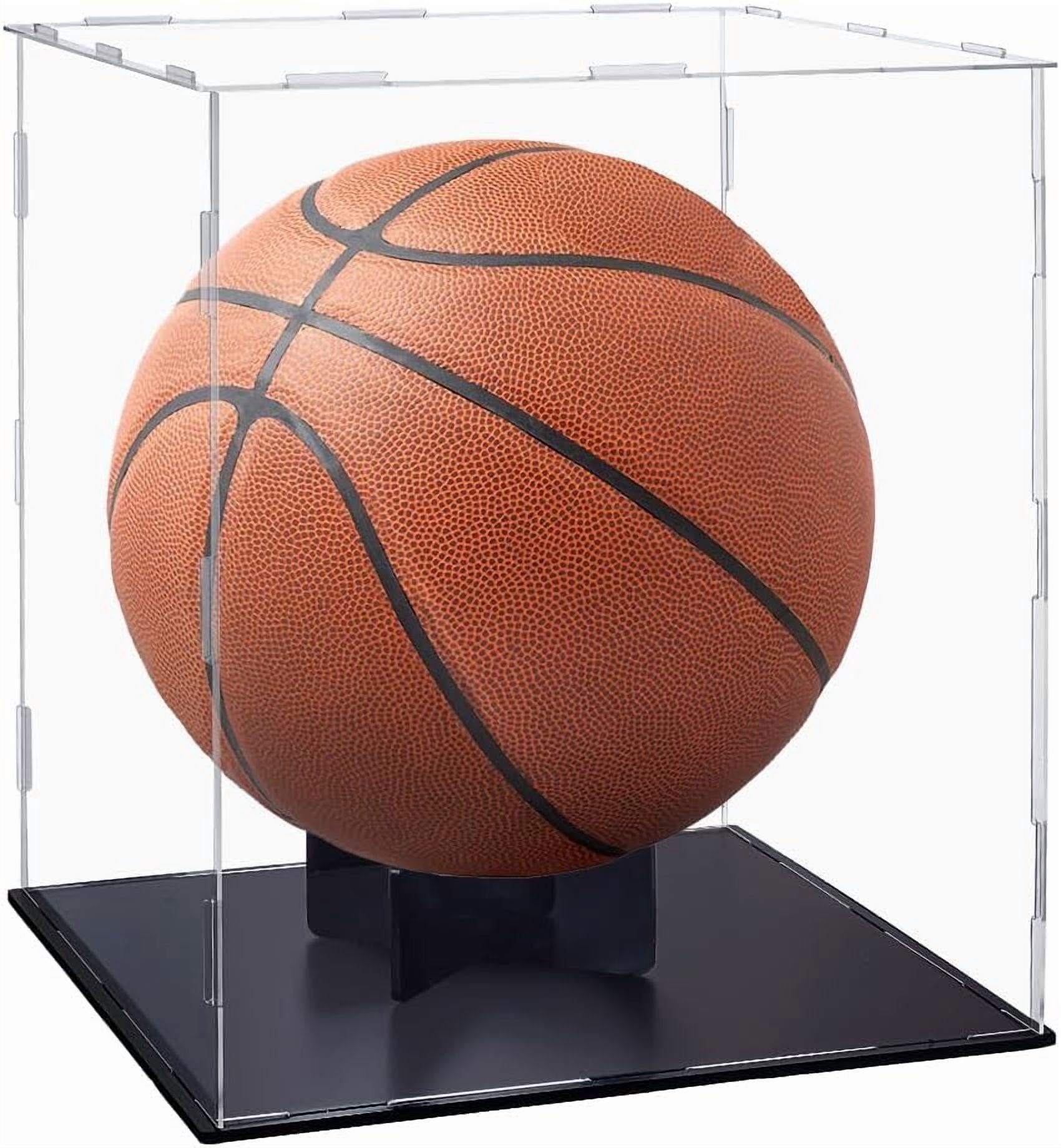 Basketball Display Case Clear Acrylic Basketball Box Holder with Stand ...