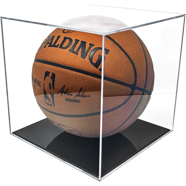 Basketball Display Case UV Protected Basketball Case For Display Autographed Basketball Cube