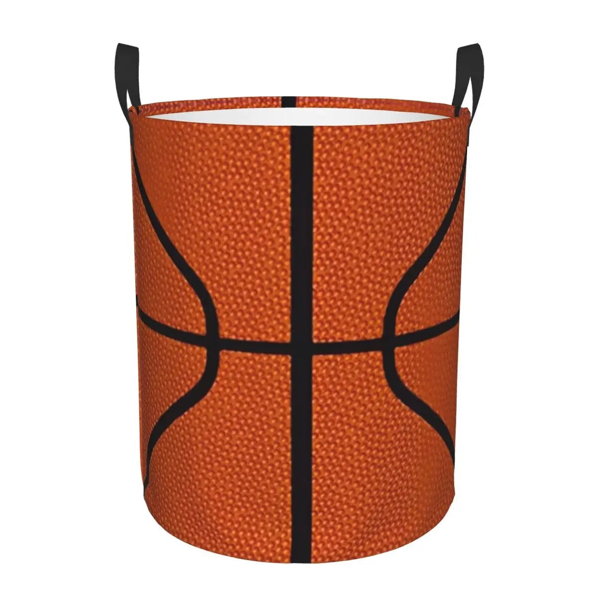 Basketball Dots Round Laundry Basket Collapsible Physical culture Clothing Hamper Toys Organizer