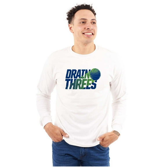 Basketball Drain Three Pointers Men's Long Sleeve Tee T Shirt Brisco Brands S