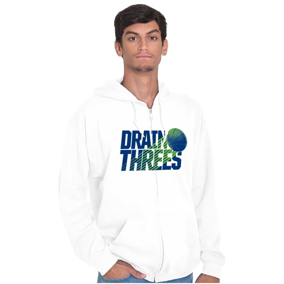 Basketball Drain Three Pointers Zip Hoodie Sweatshirt Men Brisco Brands S