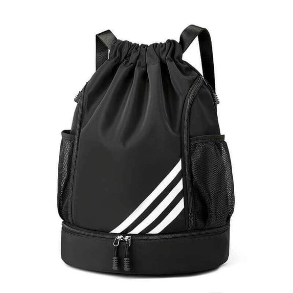 Basketball Drawstring Backpack-Drawstring Pockets