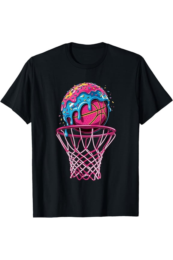 Basketball Drip Boys Sprinkles Ice Cream Dripping Basketball T-Shirt, Unisex T-Shirt