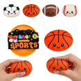 Toy Box Mode Basketball Dumpling Squishy with Steamer Box, Sports Theme Squishy Bao ...