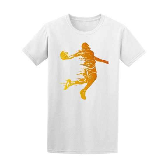 Basketball Dunk Player In Flame Tee Men's -Image by Shutterstock