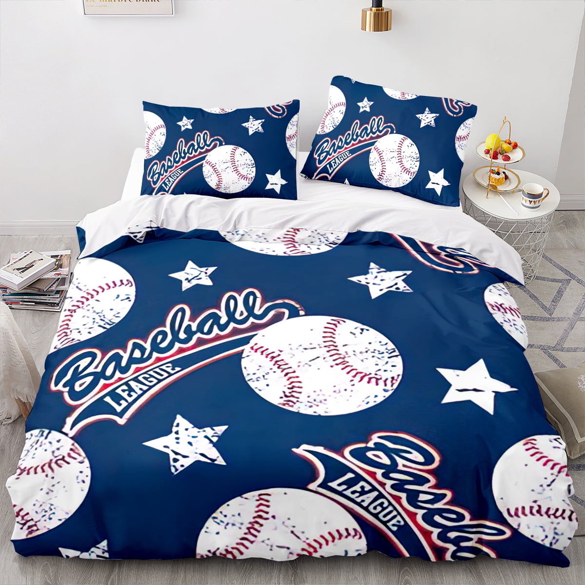 Basketball Duvet Cover Set Boys Sports Bedding Set Twin Size for Kids Teens 3D Print Style