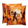 thumbnail image 1 of Basketball Elegant Velvet Decorative Bed Pillow Covers Throw Pillows Set with Unique Patterns for all Occasions - 16x16, 18x18, 20x20 inches - 2 Pack Pillow Inserts Included, 1 of 6