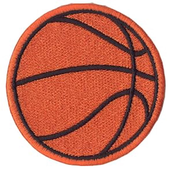 Basketball Embroidery Patch, Round Orange Basketball Iron On Sew On Patch For Jackets, Hats, Backpacks, Sportswear, Uniforms, Diy Crafts, Durable Thread Stitching Custom Apparel Patch