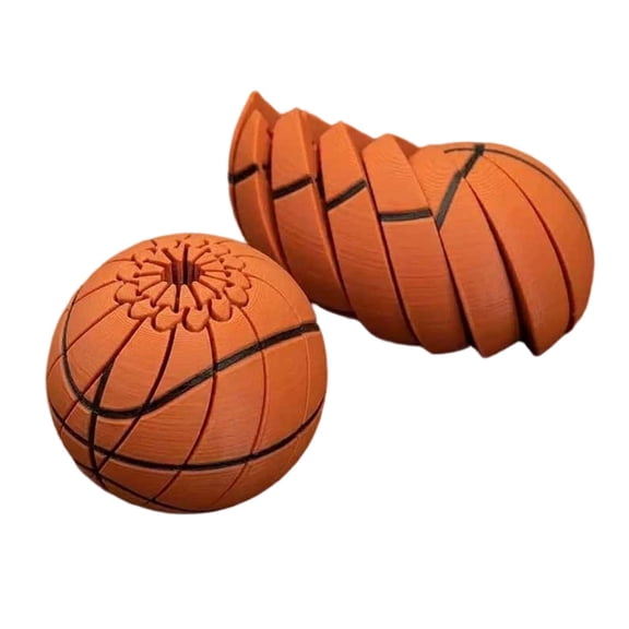 Basketball Fidget Ball, 3D Printed Chain Link Fidget Ball, Twisted spheres stress Relief Ball For Adults With Anxiety Relief
