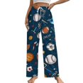 thumbnail image 1 of Basketball Football Pajamas Leisure Trousers Soft Warm Sleepwear Bottoms Loose Retro Nightwear, 1 of 6