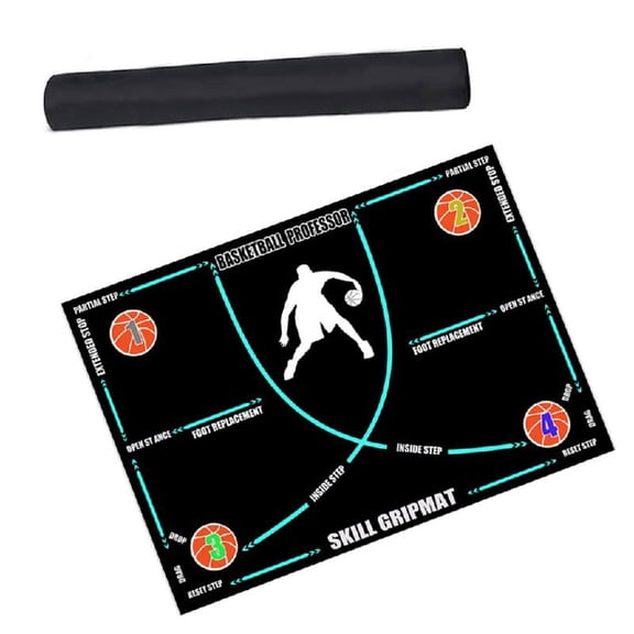 Basketball Footstep Training Mat Basketball Pads NonSlip Quiet Equipment Portable Agility Footstep Training Mat