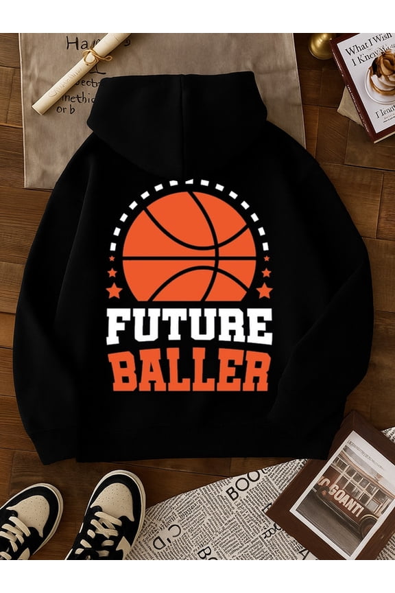 Basketball Future Baller hoodies & sweatshirt game men hooded sweatshirt black Drawstring Comfortable Oversized Hooded Pullover Sweatshirt game interesting Funny Unisex hoodie