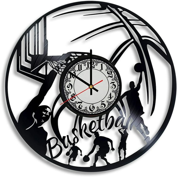 Basketball Game Vinyl Record Wall Clock, Basketball Gift for Any Occasion