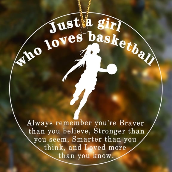 Basketball Gifts Ornament Basketball Stocking Stuffers for Girls Acrylic Personalized Ornaments for Players Hanging Decoration for Christmas Tree undefined