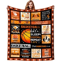 Basketball Gifts for Boys Sport Blanket Basketball Stuff Accessories Soft Throw Blankets Sport Lover Best Gifts for Boys Girls Women Team 50"X40"