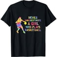 thumbnail image 1 of Basketball Girl Colorful Athlete T-Shirt, 1 of 4