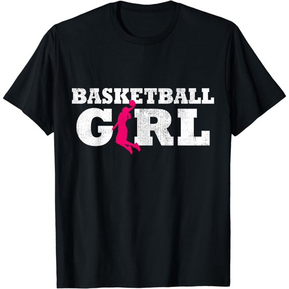 Basketball Girl Player Silhouette Sport Gift T-Shirt