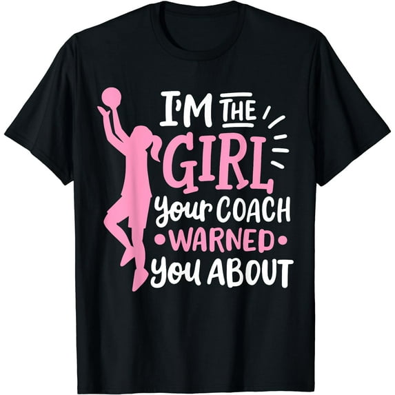 Basketball Girl T-Shirt Black Small