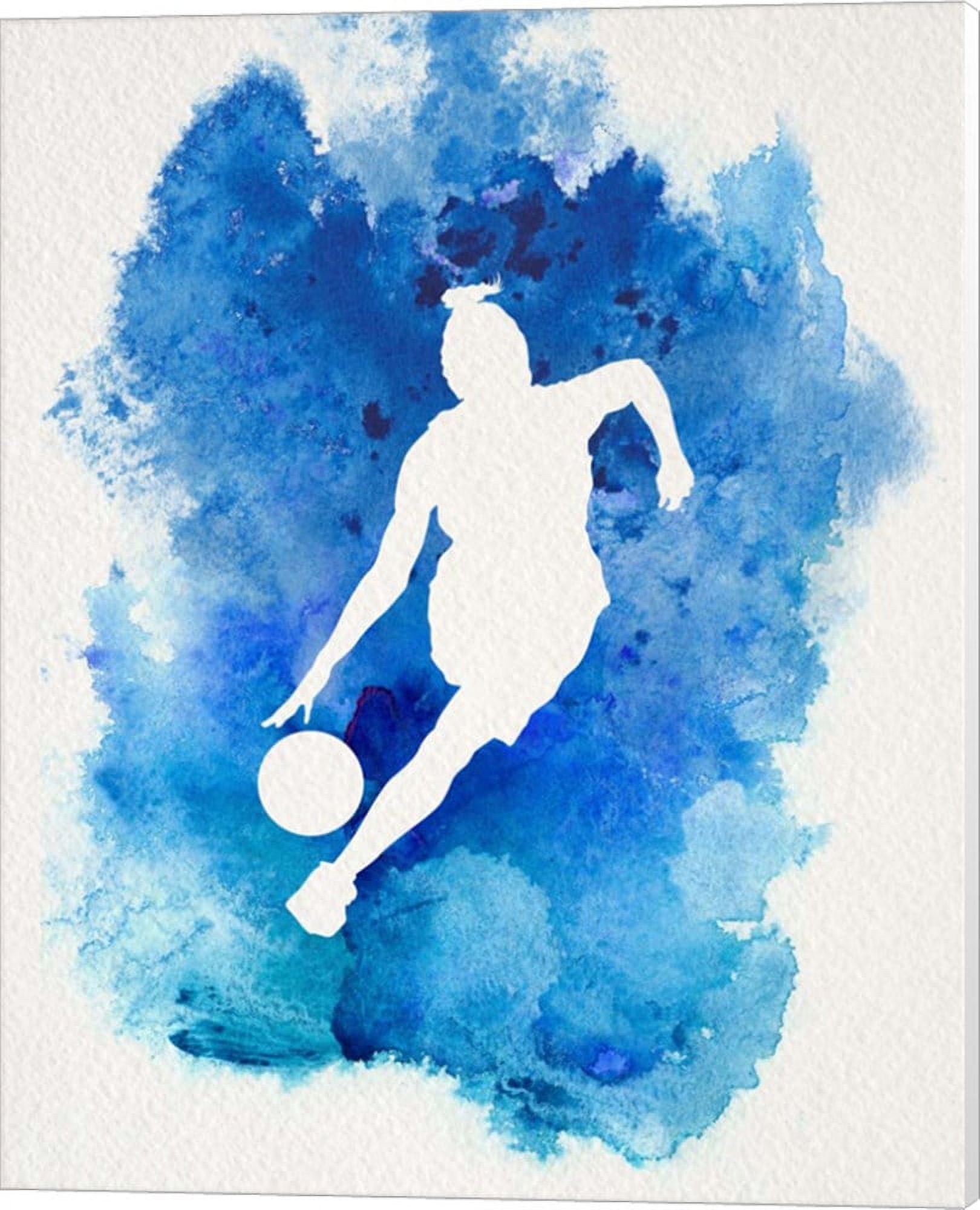 Basketball Girl Watercolor Silhouette Inverted Part II by Sports Mania,  Canvas Wall Art, 16W x 20H - Walmart.com, image size:1620x2000