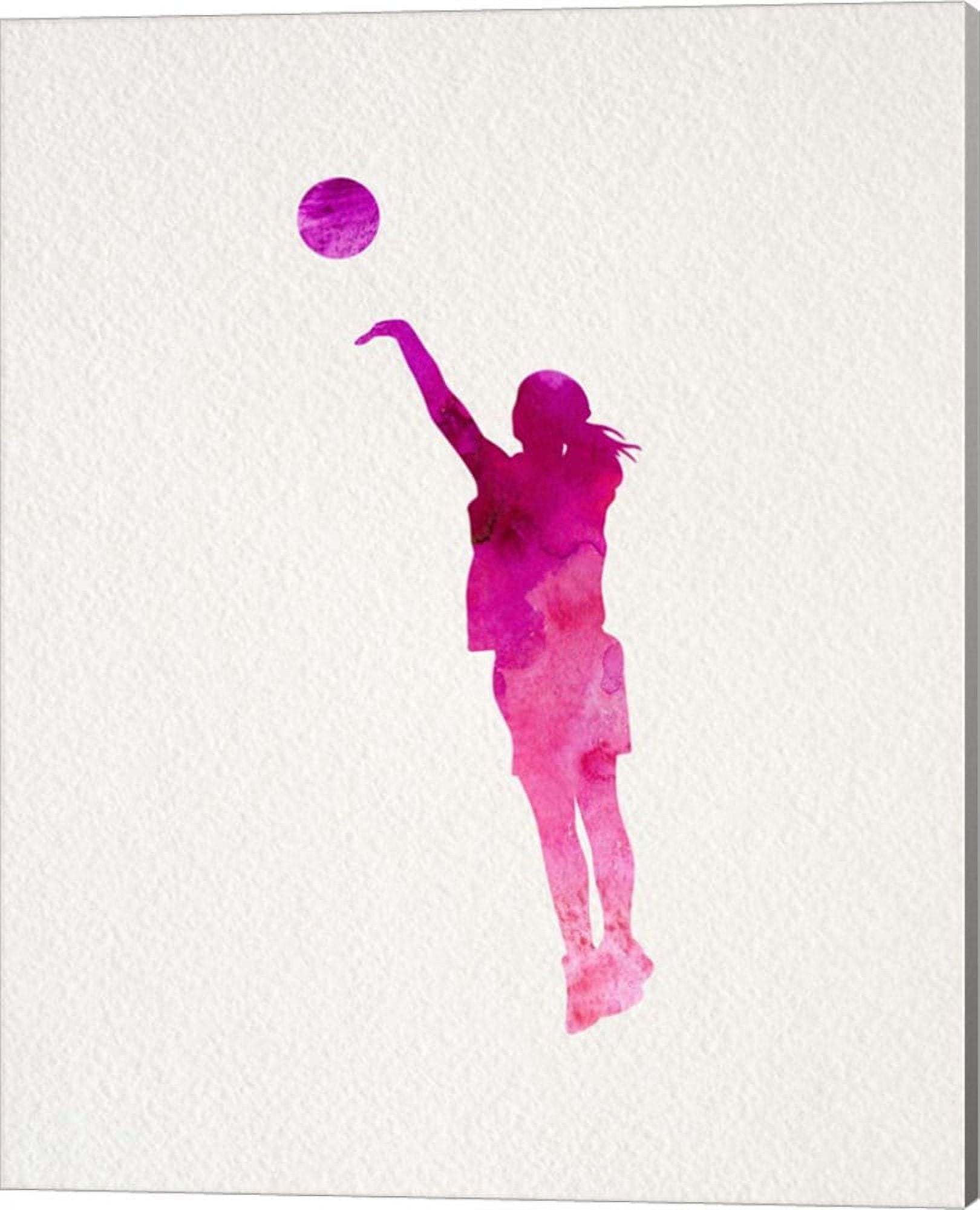 Basketball Girl Watercolor Silhouette Part IV by Sports Mania, Canvas Wall  Art, 16W x 20H - Walmart.com, image size:1620x2000