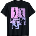 thumbnail image 1 of Basketball Girl Women Girls Kids T-Shirt Black 3X-Large, 1 of 4