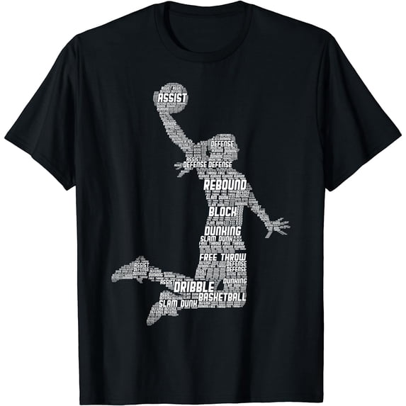 Basketball Girl Women Girls T-Shirt Black Medium