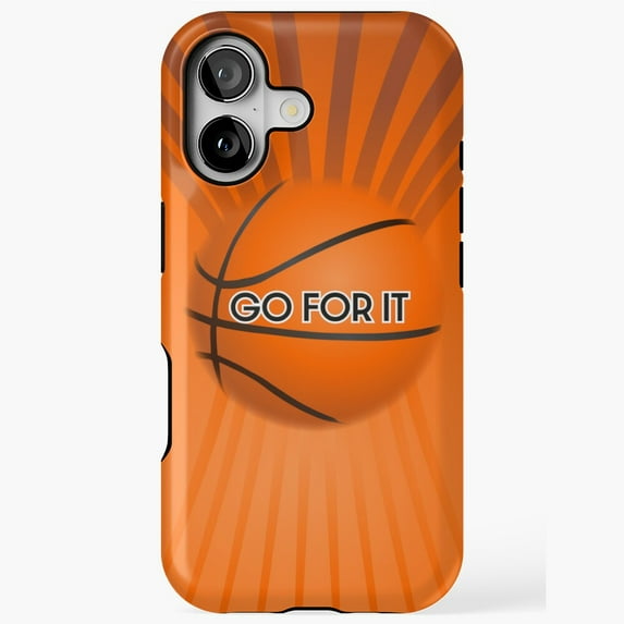 Basketball Go For It Motivational Sports Quote Typography iPhone Case 17 to 11 Pro Max