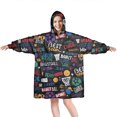 thumbnail image 1 of Basketball Graffiti Pattern Wearable Oversized Blanket,Wearable Blanket Hoodie for Adults,Cozy Hooded Blankets with Super Pockets,Super Warm Fuzzy Pullover for Women & Men, 1 of 6