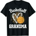 thumbnail image 1 of Basketball Grandma Leopard Heart T-Shirt, 1 of 3