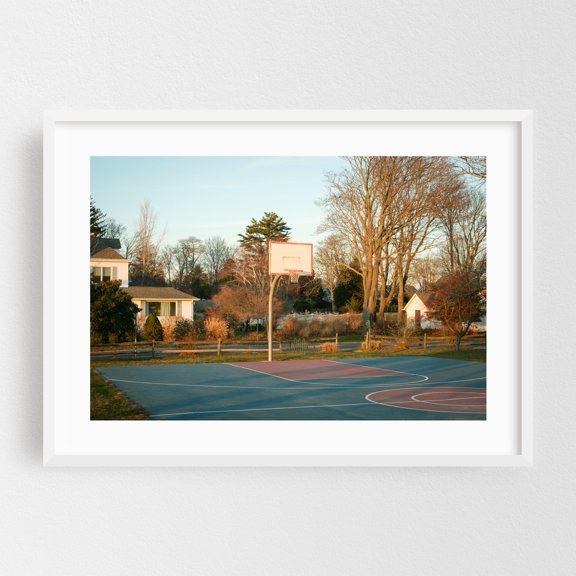 Basketball, Greenport - Greenport New York Photography White Framed Wall Art Print 24 x 36 inches