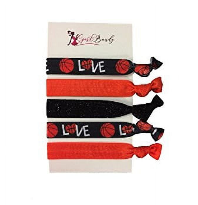 Basketball Hair Ties, Basketball Hair Accessories, No Crease Hair Ties