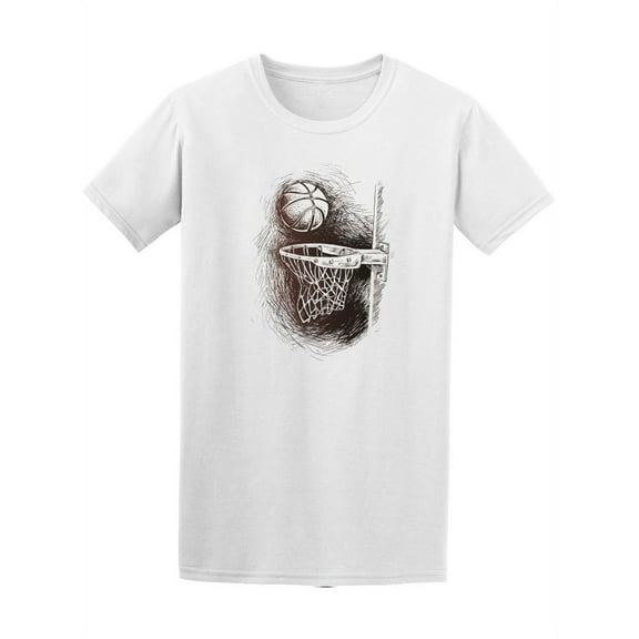 Basketball Hand Drawn Sketch T-Shirt Men -Image by Shutterstock, Male Large