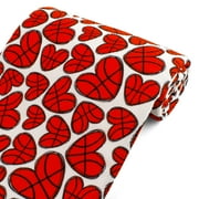 Basketball Hearts Liverpool Bullet Fabric Textured Knit Jersey 1 Yard